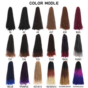 Venta al por Mayor de Fábrica, Extensiones de Cabello Sintético Premium de 24 Pulgadas y 96g, Estilo Water Wave Passion Twist, Trenzas de Ganchillo, 22 Raíces - Product Image 5