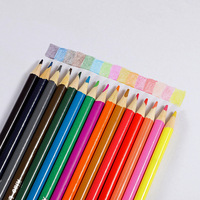 Ensemble de crayons de couleur bon marché pour enfants, dessin artistique, papeterie scolaire personnalisée avec logo, 6, 12, 18, 24, 36 couleurs