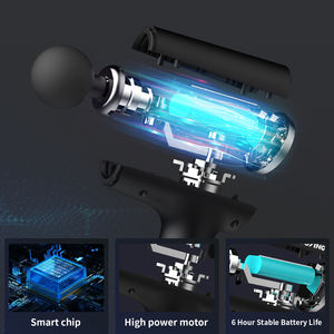 Yixuan 2024 alta calidad percusión músculo LCD pantalla táctil 6 velocidades masajeador de mano Mini logotipo personalizado pistola de masaje de tejido profundo - Product Image 4