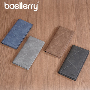 กระเป๋าสตางค์ผู้ชายแบบยาว Baellerry พับสามตอน ช่องใส่บัตรหลายช่อง ช่องใส่ธนบัตรแบบมีซิป สีดำ เทา น้ำเงิน น้ำตาล สีพื้น คอลเลคชั่นฤดูใบไม้ผลิ 2024 - Product Image 4