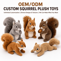 Peluche d'écureuil personnalisée, mascotte en peluche, fabrication professionnelle OEM ODM, peluche d'écureuil douce pour la promotion de la marque, cadeaux