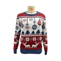 Individueller Unisex-Rundhalspullover mit Jacquardmuster und LED-Beleuchtung - Lustiger Weihnachtspullover für Männer und Frauen