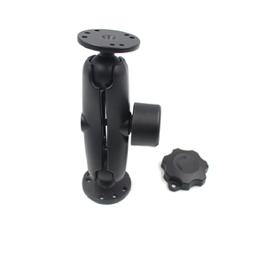 Soporte de bola doble de 1.5'' con dos placas redondas VIN-C-003 con brazo mediano para montaje de tabletas en vehículos por perforación - Product Image 2