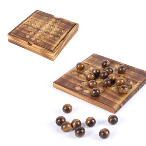 Rompecabezas <span class=keywords><strong>de</strong></span> madera Juegos <span class=keywords><strong>de</strong></span> <span class=keywords><strong>mesa</strong></span> Rompecabezas Juegos <span class=keywords><strong>de</strong></span> estrategia Mármol Portátil Solo Travel Table Top Solitaire Game - Product Image 2