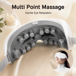 Masseur oculaire <span class=keywords><strong>intelligent</strong></span> électrique avec compresse chaude, massage par pression d'air et vibration, étiquette personnalisée, fourniture d'usine - Product Image 5