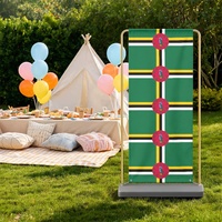 Drapeau de la Dominique personnalisé, toile de fond pliable en polyester multi-tailles, pour les rassemblements familiaux, les cabines photo et la décoration de fêtes à thème à domicile