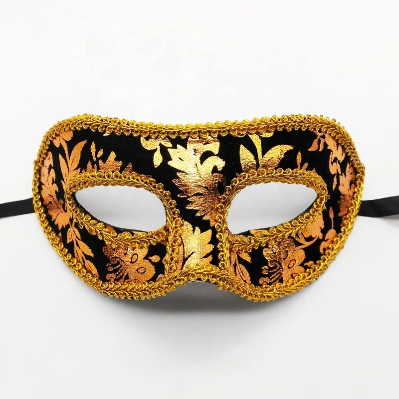 Dropshipping New Arrival Hot Sale Handmade Half-face 6 colors available plastic with fabric covering Women masquerade masks