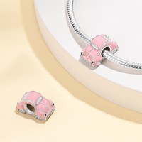 PANBUEATY Romantique Voyage Monde Voiture Montgolfière DIY Bijoux Bracelet Cuivre Argent Placage Zircon Mode Pendentifs Charmes