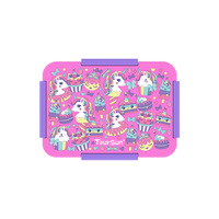 Boîte à lunch pour enfants à motif licorne rose, anti-fuite, sûre, non toxique, grande capacité, conteneur de préparation des repas pour enfants