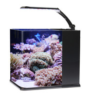 Élégant Nano Cube Rectangulaire De Bureau Fish Tank Aquarium 220V En Plastique Petit Design Carré avec Type D'éclairage Emballage En Boîte