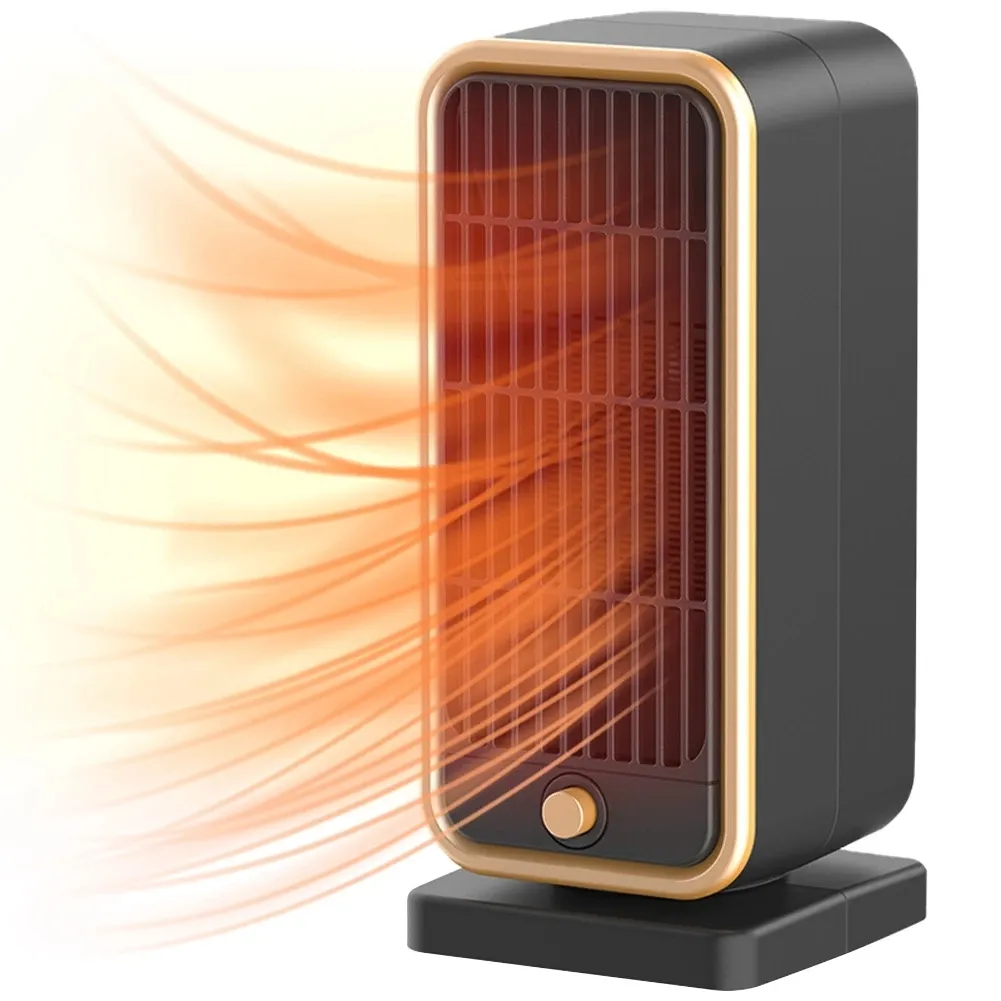 New heating fan vertical shaking head household electric heater 500W three-second speed hot PTC ceramic mini heater in winter