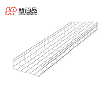 Chine 350 mm Data Ceter Building Steel Basket Cable Tray Fabricant Wire Mesh Cable Tray Acier inoxydable 316