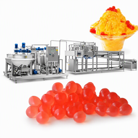 Ligne de production automatique de boba éclatante, équipement de formage de boules de jus de fruits, contrôle PLC, acier inoxydable 304