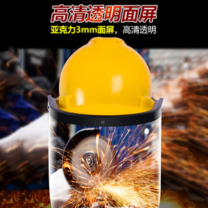 Protector facial resistente a altas temperaturas de 22 cm de ancho y 19 cm de alto para protección en soldadura y fundición de acero - Product Image 2