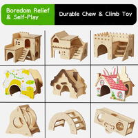 Jouets à Mâcher pour Hamster en Bois Naturel Cochons d'Inde Rats Syriens Chinchillas Gerbils Hamster Balançoire Balançoire