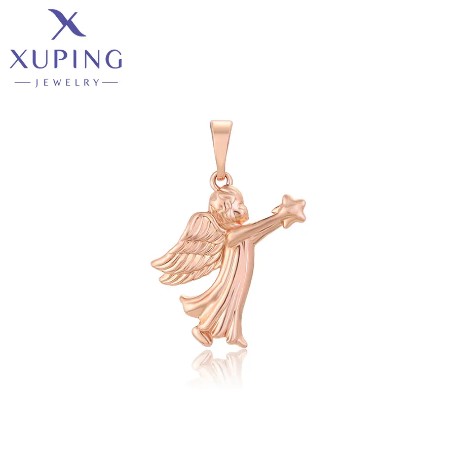 A00919864 xuping jewelry fashion elegant daily neutral rose gold plated can go with any necklace guardian angel star pendant