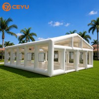 Tente géante gonflable Ceyu en PVC, transparente, pour glamping extérieur, chapiteau, carpa pour fête, mariage, événement, avec sac de transport