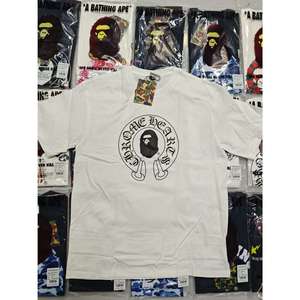 เสื้อยืดผู้ชาย A Bathing Ape สีดำ ไซส์ XL พิมพ์ลายโลโก้ สไตล์ลำลองแนวสตรีทแวร์ - Product Image 4