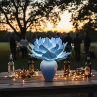 Lampe solaire intelligente pour jardin, forme de pivoine, intérieur/extérieur, étanche IP54, à brancher au sol, lumière chaude, dimmable, DC12V 30000