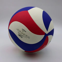 Ballon de volley-ball pour adulte de haute qualité, en cuir PU écologique, violet, taille 5, avec laminage thermique, motif de dessin animé, logo personnalisé