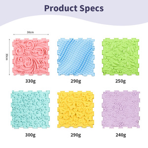 Tapis de jeu sensoriel TPE sûrs et non toxiques, ensemble de tapis d'éveil emboîtables pour l'éducation précoce des enfants et la thérapie Shiatsu des pieds - Product Image 6