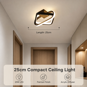 Plafonnier géométrique moderne 20W LED en acrylique à montage en surface, tricolore, pour la maison, couloir, chambre, salon - Product Image 4
