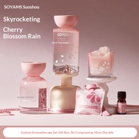 Diffuseur de parfum sans flamme, série Peach Drunk, parfum pêche, style hôtelier, arôme fleur de cerisier, décoration intérieure, diffuseur de parfum en cristal