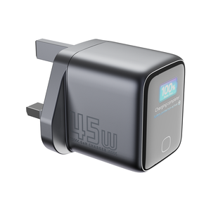 Nuevo Cargador GaN de 45W 2026 con Pantalla Inteligente AI, Adaptador de Viaje de Alta Calidad con Enchufe EU/UK/US para iPhone, <span class=keywords><strong>Huawei</strong></span>, Xiaomi - Product Image 2