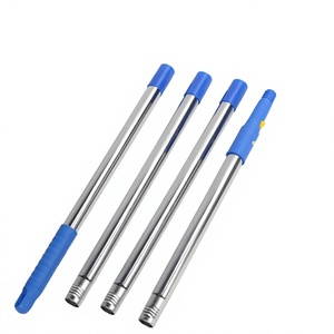 Perche télescopique à 4 sections et 5 articulations en acier inoxydable avec pulvérisateur d'eau pour nettoyage de vitres - Product Image 1