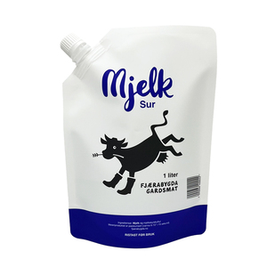 Custom Printed Plastic 1 Liter Drink Bags PET/NY/PE Spout <strong>Pouch</strong> 1000ml for <strong>Milk</strong> Yogurt - Product Image 4