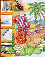 Aktuelles Großhandels-Spiralbuch mit Tropischen Motiven zum Ausmalen für Kinder und Erwachsene, Geschenk-Buch zur Stresslinderung, Malbuch in Individueller Größe