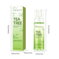 CHIC BEAUTE Nettoyant Visage Moussant à l'Arbre à Thé 200ml – Contrôle du Sébum, Anti-Acné, Éclaircissant, Acides Aminés