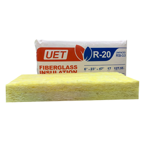 Laine de verre isolante certifiée UET ASTM C1104, épaisseur R19, 160 mm, pour le marché de la construction au Canada - Product Image 3
