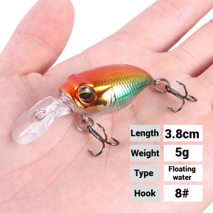 5g 3,8 cm flotante <span class=keywords><strong>Mini</strong></span> Crankbait ABS señuelo duro con labio para lubina trucha pesca Griffin Black <span class=keywords><strong>King</strong></span> <span class=keywords><strong>Kong</strong></span> 6062 - Product Image 4