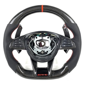 Volante de Fibra de Carbono Real a <span class=keywords><strong>Precio</strong></span> de Fábrica para <span class=keywords><strong>Mercedes</strong></span> Benz <span class=keywords><strong>AMG</strong></span> W205 W213 Clase C CLA <span class=keywords><strong>GLA</strong></span> 2015-2019 - Product Image 3