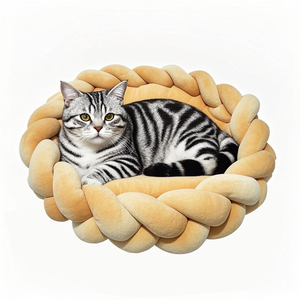 Luxuriöses 6 cm dickes hand gewebtes maschinen wasch bares faltbares Haustier bett des Großhandels herstellers Bunte weiche warme Betten für solide - Product Image 4