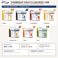 THUMBSUP Selai Buah Blueberry dengan Topping Berry yang Kaya 2.8kgx6 Karton untuk Hidangan Premium dan Bubble Tea