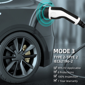 IP54 TPU材料22KW Type2 EV充電ケーブル480V 32A 3相5M長AC Ev充電ケーブルコネクタ付き - Product Image 2
