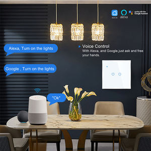 Interruptores Inteligentes WiFi <span class=keywords><strong>con</strong></span> <span class=keywords><strong>Pantalla</strong></span> Táctil LangYeao Tuya para Hogar Inteligente, Panel de Vidrio de 1/2/3/4 Botones, Interruptor Inteligente de Pared, Control Remoto <span class=keywords><strong>Alexa</strong></span>, ABS - Product Image 2