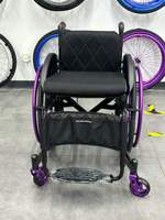 Fauteuil roulant sport à cadre rigide 5802 en alliage d'aluminium, non pliable, manuel, actif, avec grandes roues à dégagement rapide, certifié CE