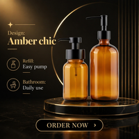 Bouteille de savon liquide rechargeable certifiée CE FCC ROHS, 250 ml, 500 ml, anti-fuite, réutilisable, pompe à pression