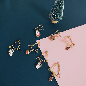 Clips de papier mémo mixtes, 5 pièces/boîte, pinces à photos arbre de noël or, forêt, toile à tissu, marque-page, Clips de décoration artisanaux, 5 pièces - Product Image 1