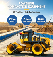 Compacteur de déchets robuste de 26 tonnes, 192 kW, haute puissance, pour projets de traitement des déchets municipaux dans les décharges sanitaires