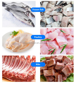 Machine de découpe industrielle automatique grande capacité pour viande de poulet congelée, poisson, porc, côtes, volaille, steak et cubes d'os à vendre - Product Image 2