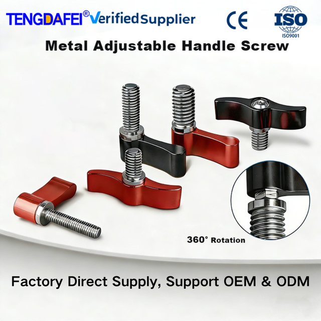 TENGDAFEI Aluminum Alloy M4 M5 M6 Adjustable Black Red L-Type T-Type Handle Screw Camera Thumb Tripod Accessories for