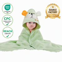 Serviette de bain à capuche pour enfants, polyester doux, absorption rapide, pour tout-petits et nouveau-nés, fabrication directe, CPC REACH OEKO-TEX OEM ODM, vente en gros