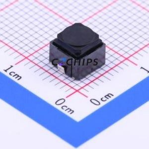 SPEH110100 Push Button Switch SMD,6x6mm Switch Square Button Vertical Mount 50mA 16V - Product Image 1