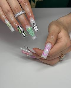 Vente en gros Nouveau breloques en résine 3D Kawaii tendance Décorations d'ongles Kawaii Cartoon Nail Art DIY Manucure Design Accessoire Decos - Product Image 5