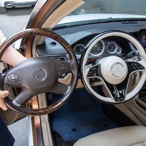 Volantes Estilo <span class=keywords><strong>Maybach</strong></span> Mejorados para Mercedes-Benz Clase C/Clase E/Clase S S400/S450/GLS, Cuero Personalizable en Color Caoba - Product Image 3