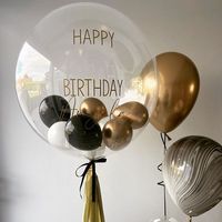 HSD Factory DIY Joyeux Anniversaire Fête Autocollant Auto-Adhésif pour LED Bobo Ballons pour Noël Halloween Pâques Festivals-Gratuit